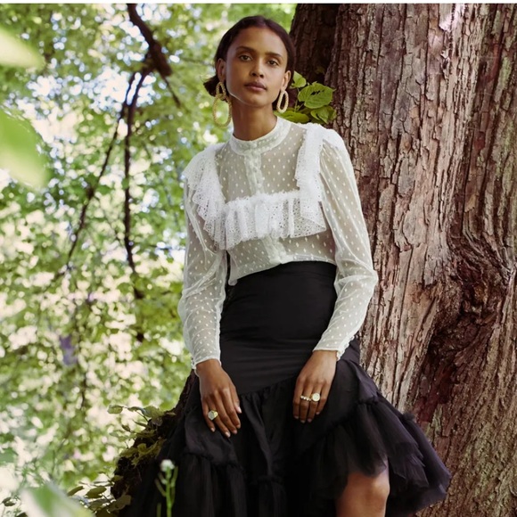 H&M x Sandra Mansour Swiss-Dot Blouse - Picture 10 of 10